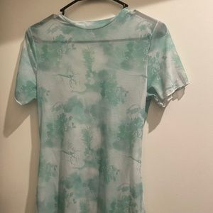 Cyan tye dye coverup